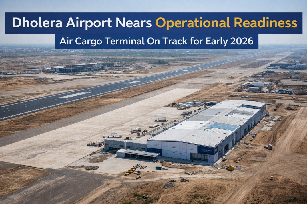 Dholera Airport Nears Operational Readiness with Air Cargo Terminal on Track for Early 2026