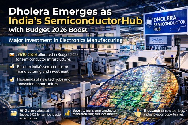 Dholera Emerges as India’s Semiconductor Hub with Budget 2026 Boost