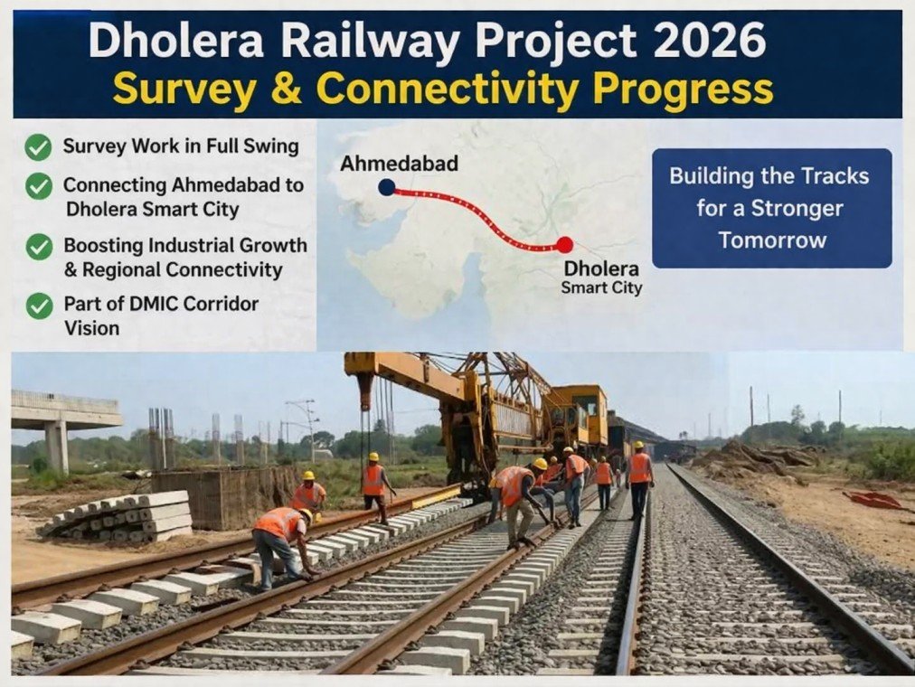 Dholera Railway Project 2026: Survey Work Advances, Boosting Regional Connectivity