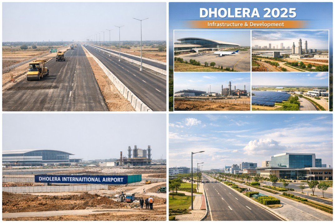 Dholera 2025 updates, Dholera Smart City progress, ground-level Dholera development, Dholera infrastructure execution, Dholera industrial growth