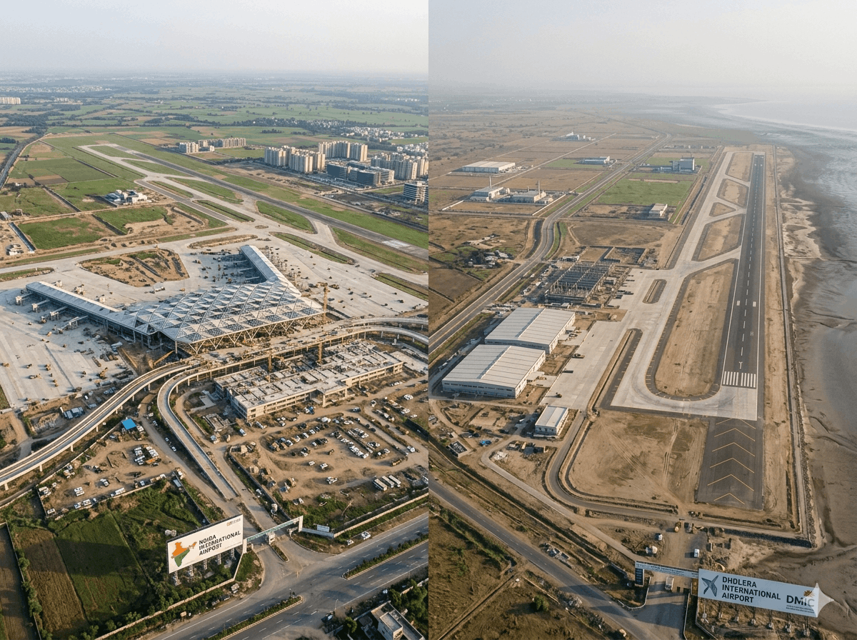 Jewar International Airport Nears Completion What It Means for Dholera Airport Development