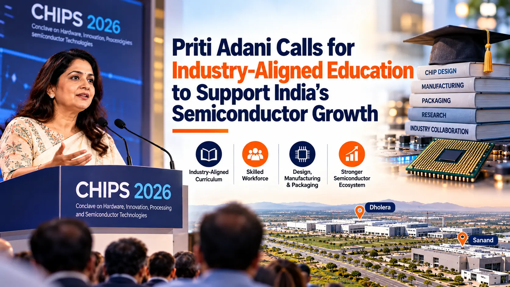 Priti Adani Calls for Industry-Aligned Education to Support India’s Semiconductor Growth