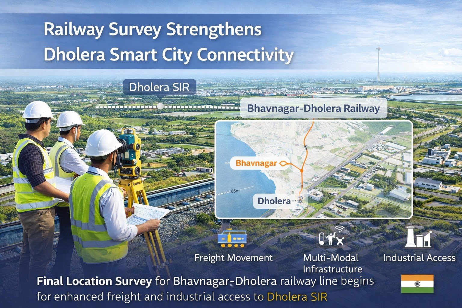 Railway Survey Strengthens Dholera Smart City Connectivity