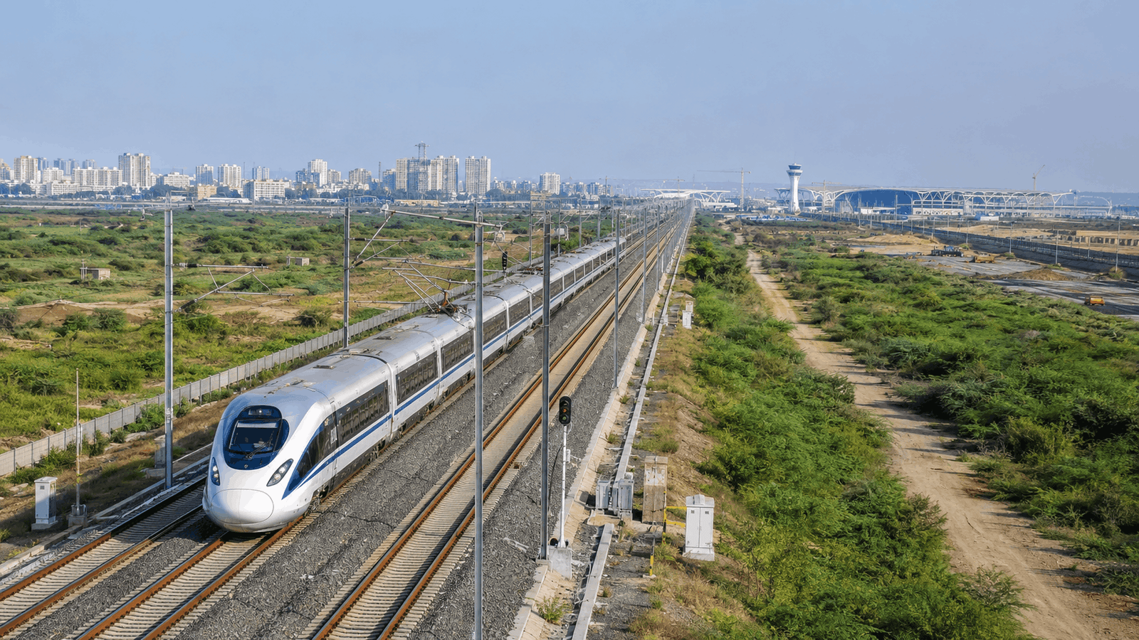 dholera rail project, ahmedabad dholera rail corridor, dholera latest news, semi high speed rail gujarat, dholera infrastructure news, gujarat rail update